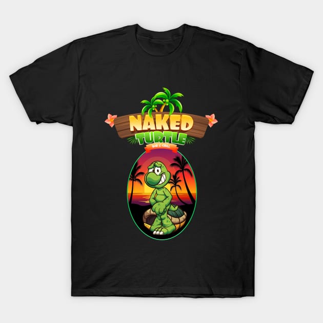 The Naked Turtle Bar & Grill T-Shirt by Dauberman Graphic Design